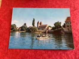 Insel Reichenau Bodensee Boot belebte AK