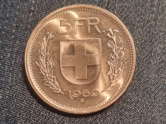 Tutti le monete: 5 FR 1969 Perfekt neu – Nuovo e nell'imballaggio originale da Bure venduto da chap981