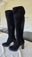 Exklusive Overknee Wildleder-Stiefel von "SANTONI" Gr. 39.5