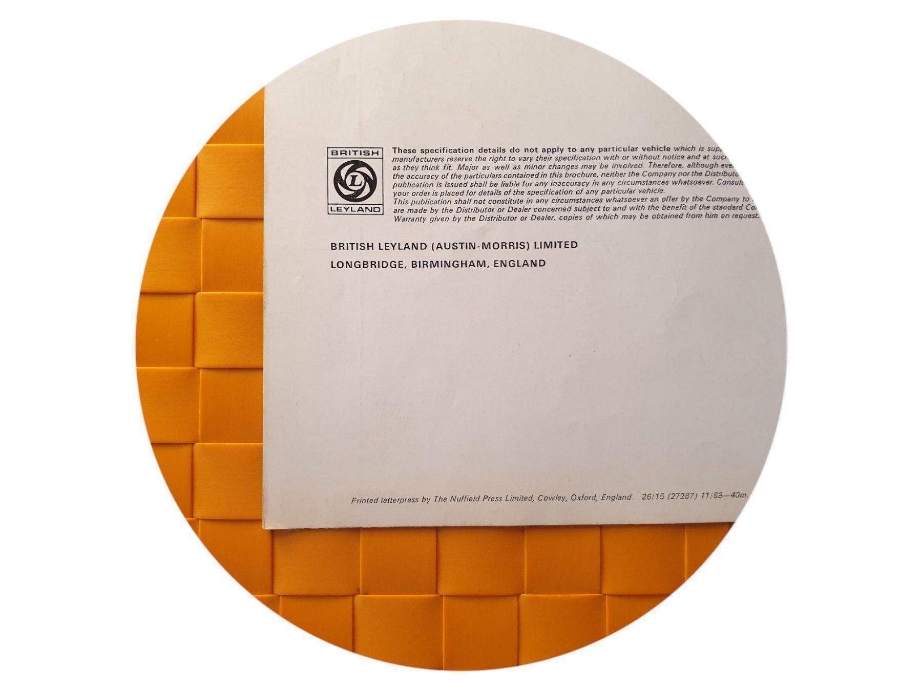 Zeitschriften & Magazine: MG PROGRAMM 1969 - Prospekt / Katalog – Gebraucht aus Viganello von CARLiteratur 4