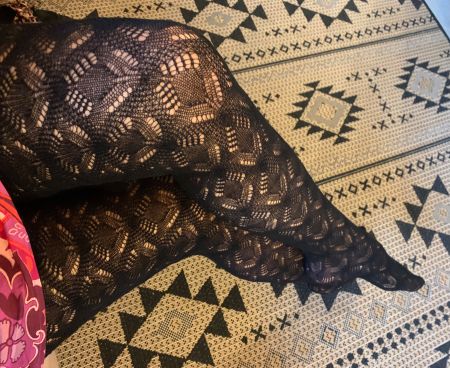 Glamour Collant di Pizzo a maglia-tg M/L-ideale per inverno
