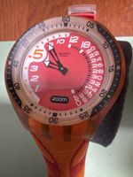 Swatch Montre Scuba 200m, Orange/Rouge, Collector!