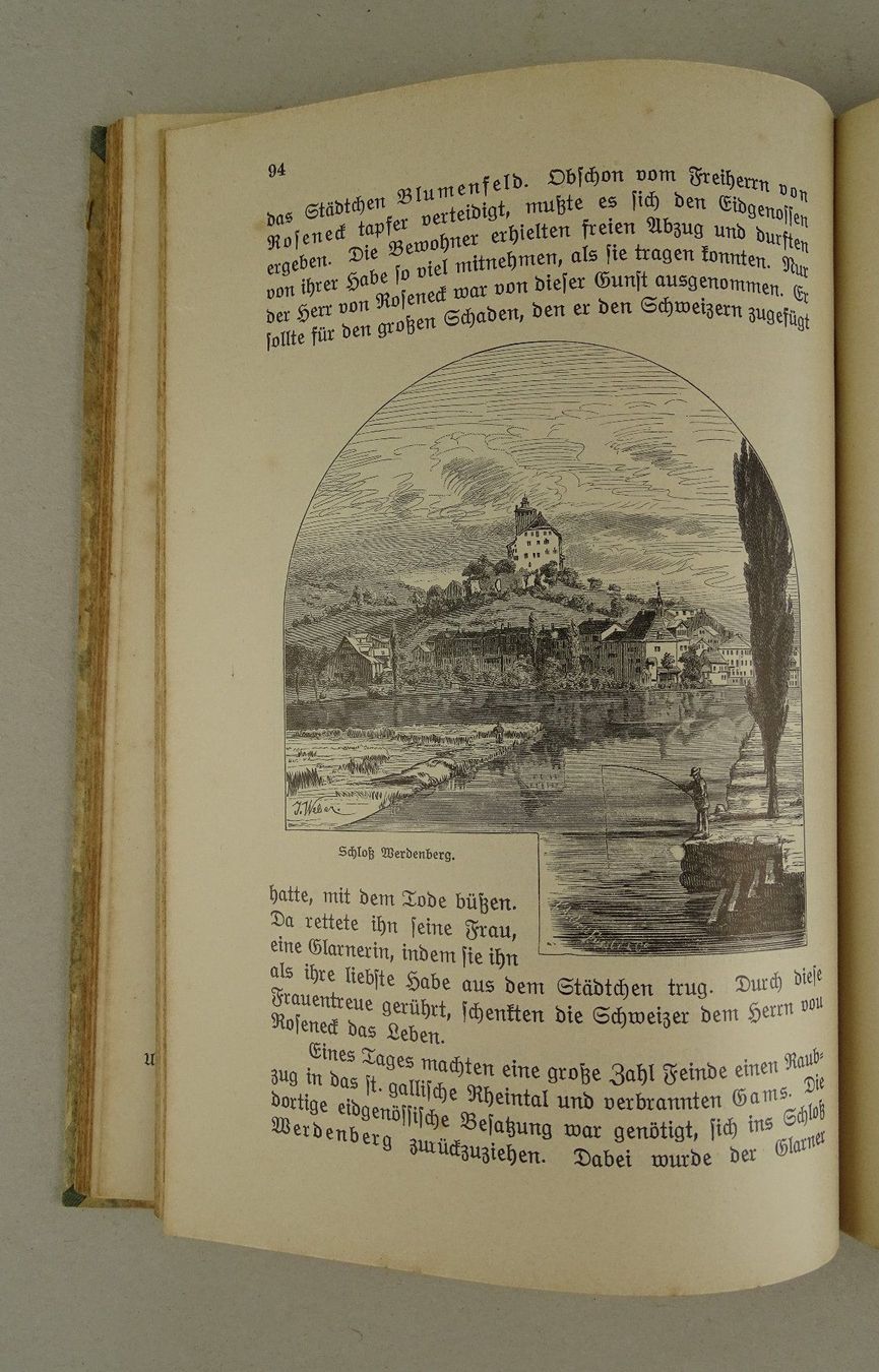 Libri: ILLUSTRIERTE SCHWEIZERGESCHICHTE, 1917, HOLZSTICHE – Usato da Grüningen venduto da Kartensammler 5