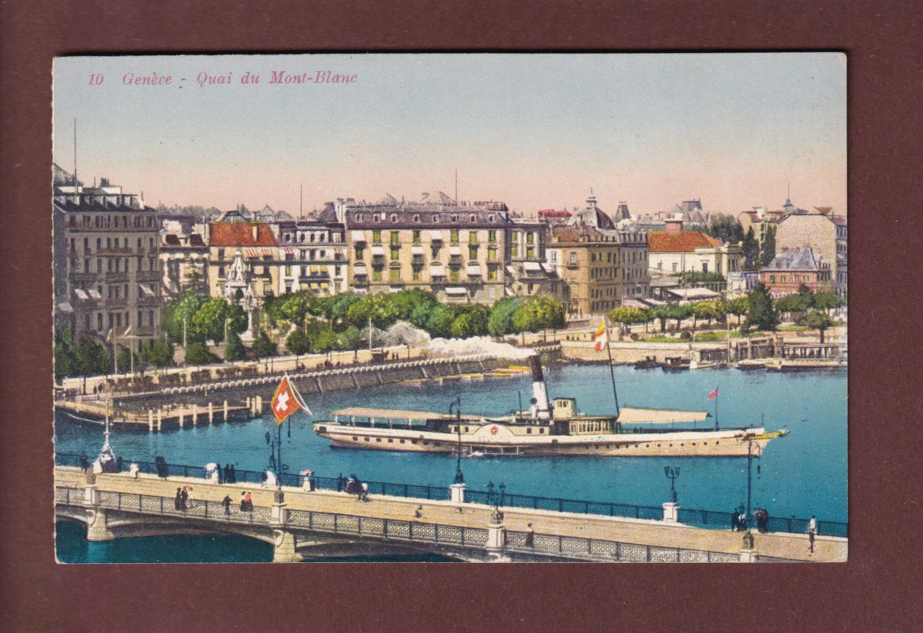 Cartoline postali: GENEVE - Quai du Mont-Blanc – Usato da Pully venduto da nicecards
