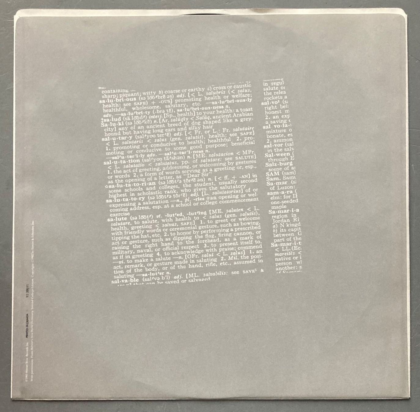 Vinyles: GORDON LIGHTFOOT - SALUTE – D'occasion à Poliez-Pittet par Newtown-Records 2
