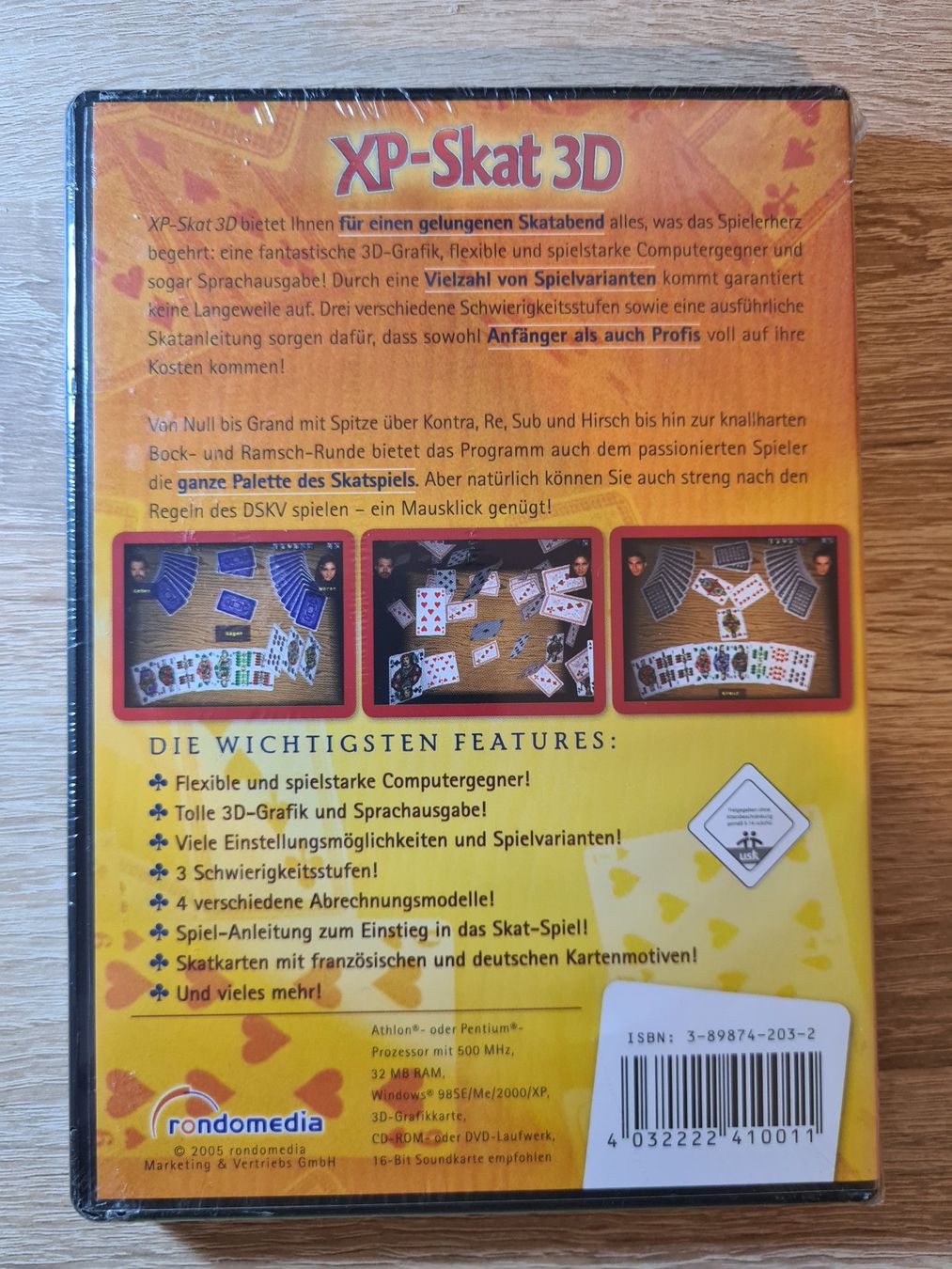 Giochi: XP-Skat 3D (German) - PC - NEW – Nuovo e nell'imballaggio originale da Carouge GE venduto da Franllo 1