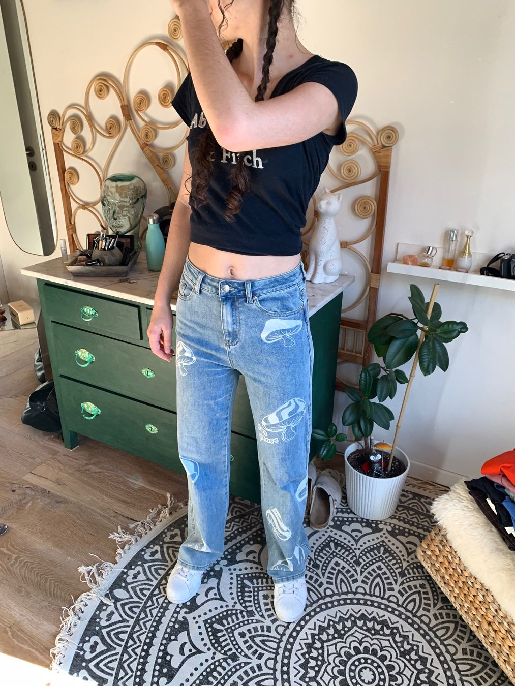 Jeans: Jeans XS avec motifs blanc – Usato da Rochefort venduto da runeii 2
