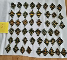 Versch. Militär Kragenspiegel, Abzeichen