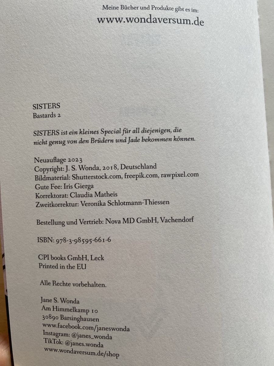 Libri: Sisters - J. S. Wonda – Usato da Schwarzenburg venduto da Michellu 6