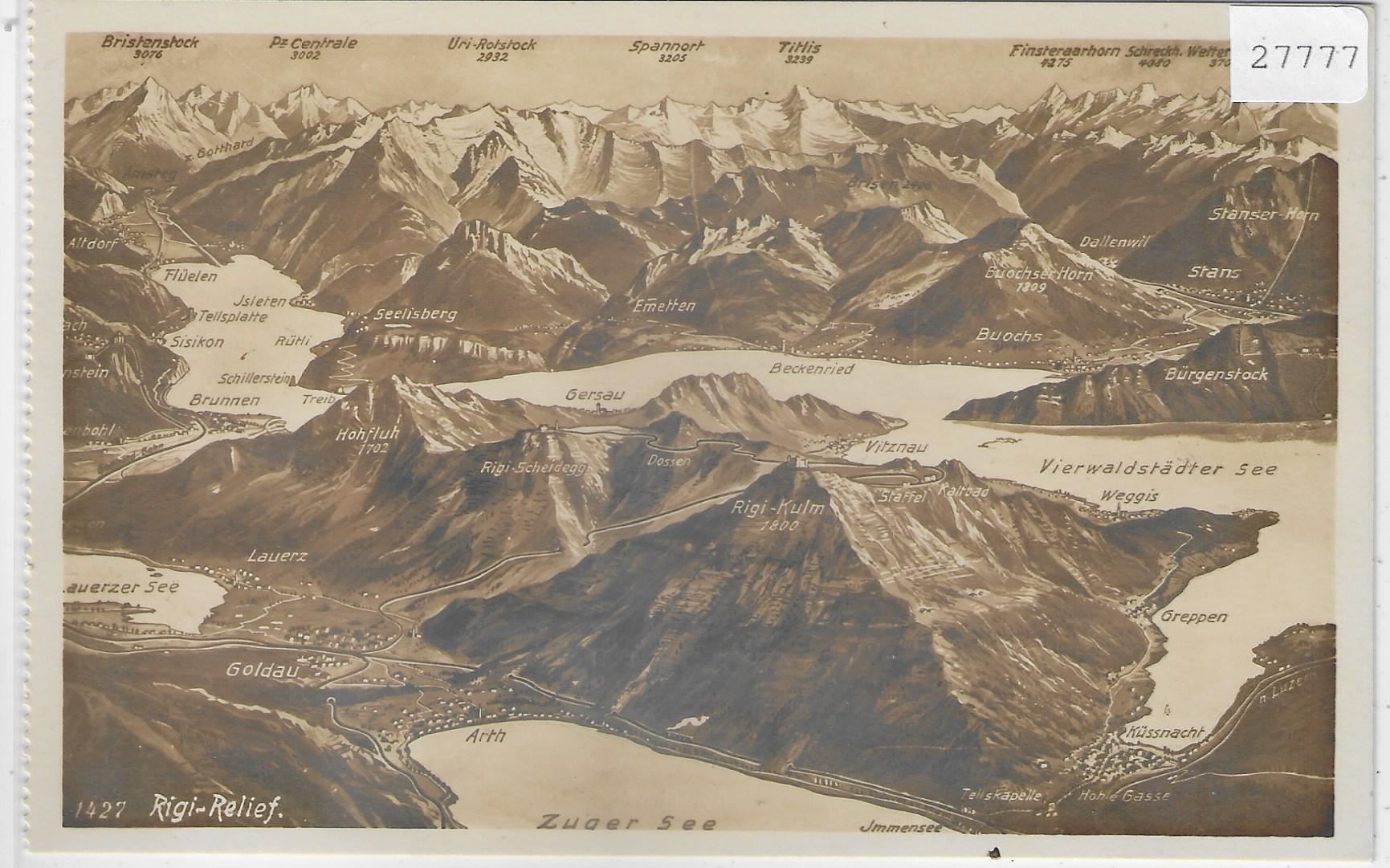 Cartes postales: Rigi-Relief Panorama – D'occasion à Ettingen par Kartenplanet