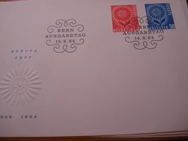 FDC 1964, Europamarken, ungelaufen