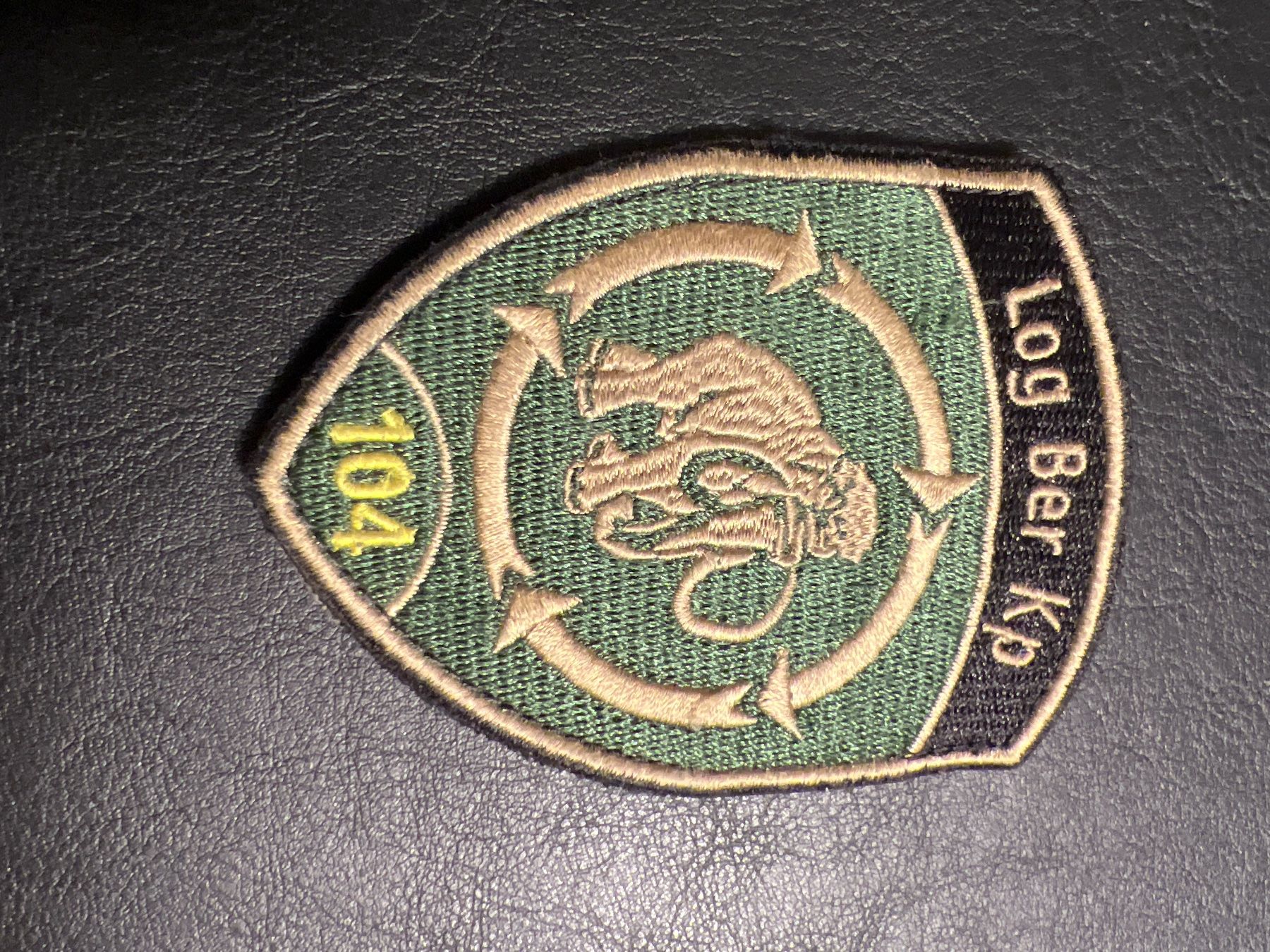 Schweizer Armee Placchette & Badge: Patch Log Ber Kp 104 bestickt – Usato da Thun venduto da IBT1