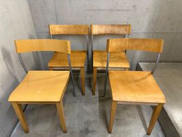 1x Chair wood/metal vintage 90s Ikea NORDISK🪑Stuhl Holz