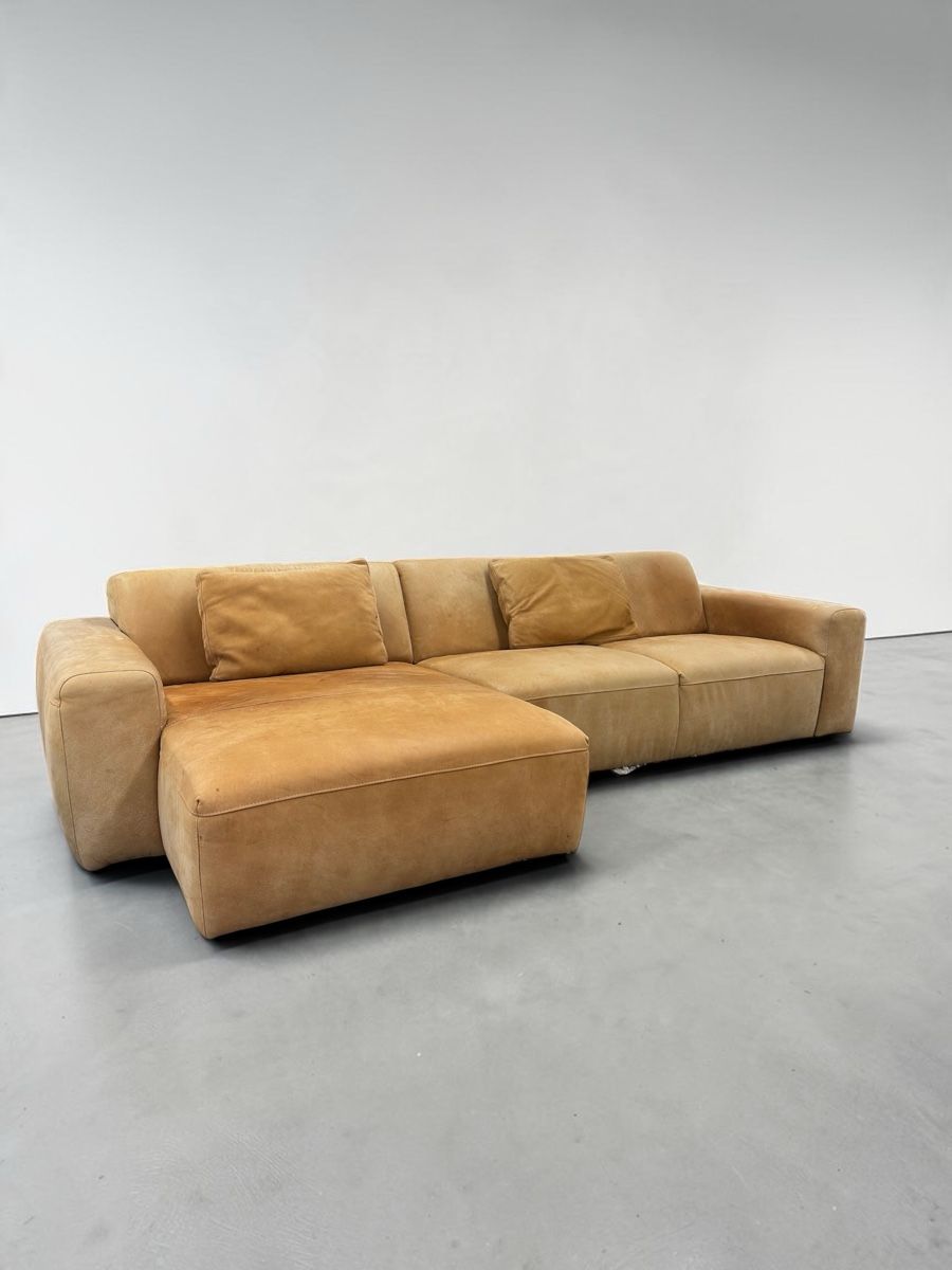 Sofas: Ecksofa, Vollanilinleder, Camel/Cognac – D'occasion à Bachenbülach par Sofalab.swiss 1