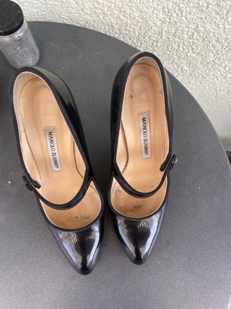Manolo Blahnik Scarpe da donna: Manolo Blahnik Lackleder Capri Mary Janes – Usato da Niederwangen BE venduto da Bobstrrr 2