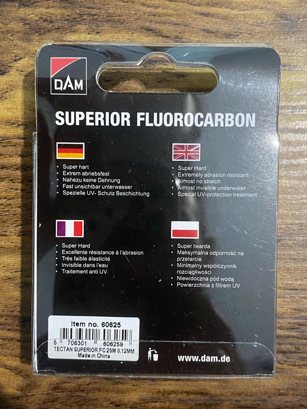 Dam Tamburi & Mulinelli: DAM Tectan Fluorcarbon 25m - 0.18 mm/2.7kg – Nuovo e nell'imballaggio originale da Widnau venduto da Fishingtackle_Oggy 1