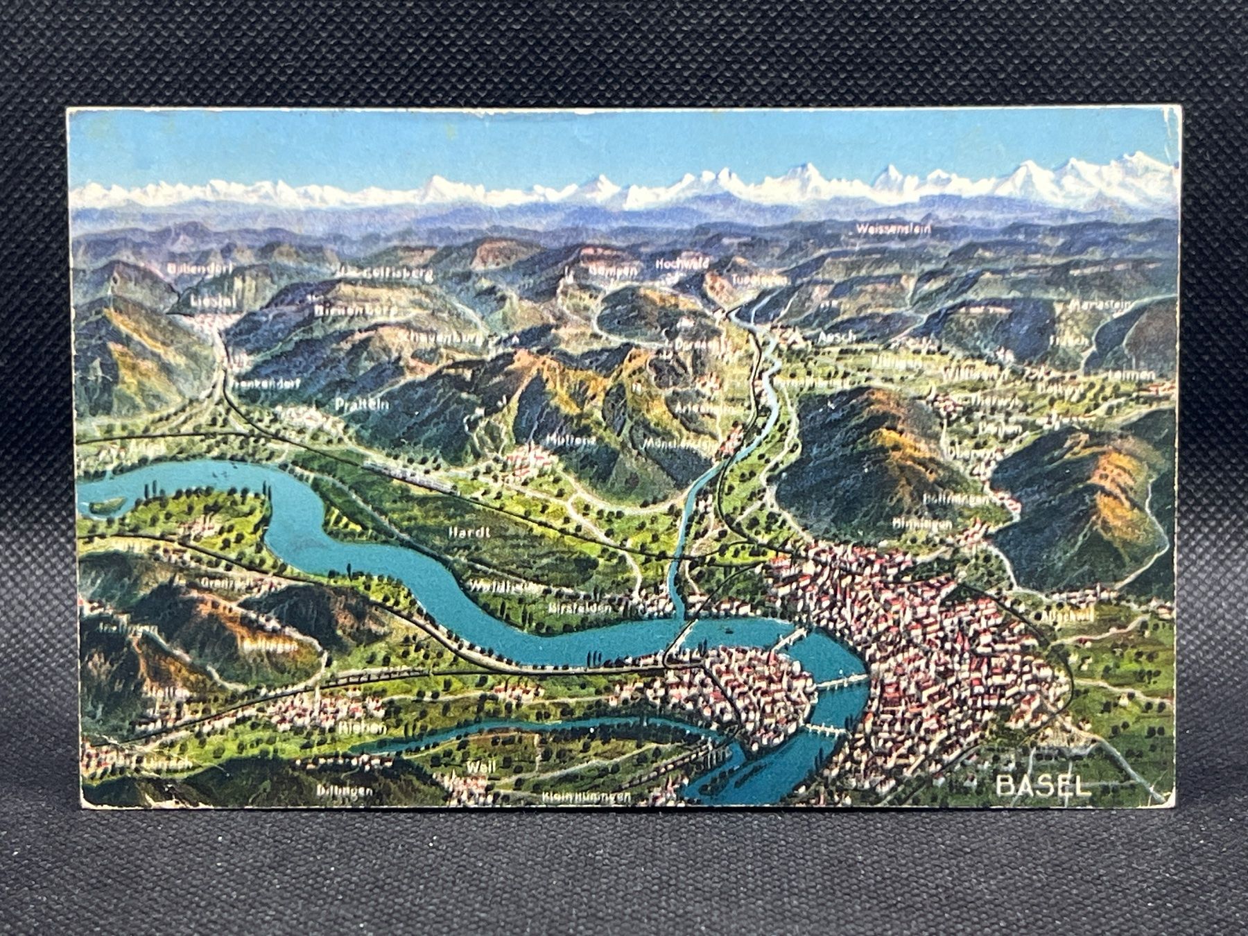 Cartoline postali: Basel von der Chrischona aus – Usato da Widnau venduto da Brusi9