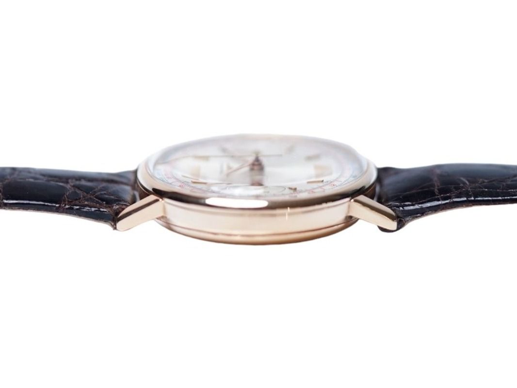 Longines Montres: Longines 18k Rose Gold Flyback Chronograph 1966' Ref. 7414 – D'occasion à Morges par 24time 5