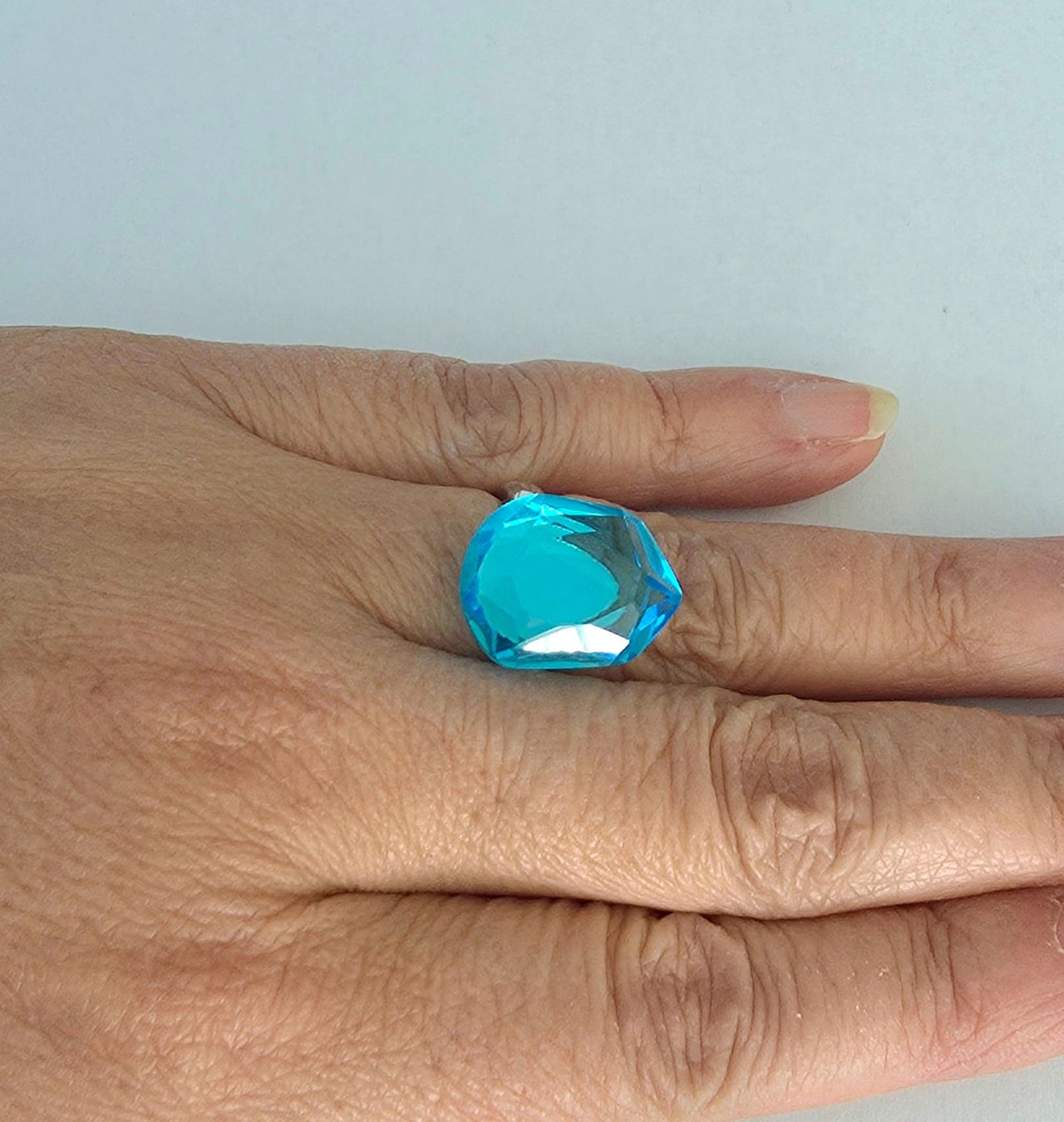 Anelli: Moderner Silberring (925) mit Aquamarin - NEU – Nuovo e nell'imballaggio originale da Uetikon am See venduto da Coralreef 5