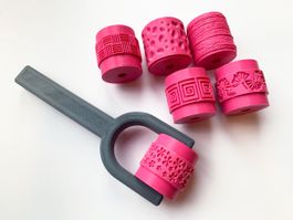 Töpfer-Walze, Keramik-Roller Set, Ton Muster-Roller, Neu