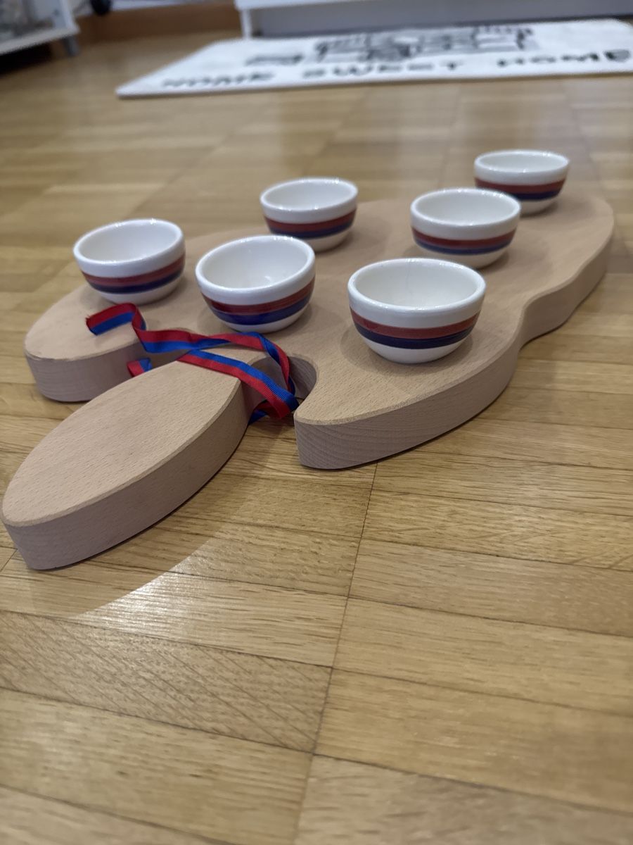 Set di piatti: Set aperitivo originale in legno – Nuovo (secondo la descrizione) da Viganello venduto da BlackPanda0003 1