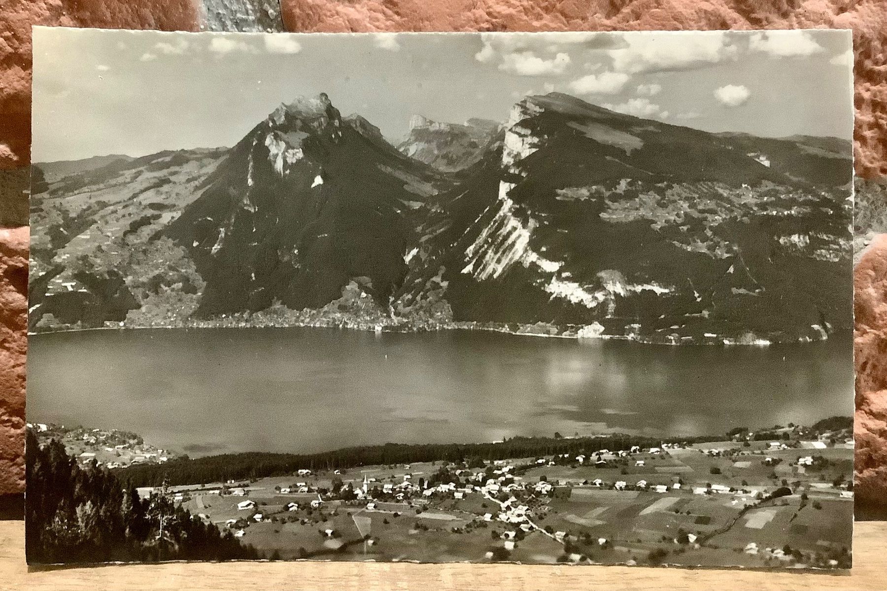 Cartoline postali: AESCHI mit Thunersee & Justistal - Berner Oberland – Usato da Root venduto da ENGLAND-TREASURES