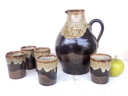 Rheinfelden Keramik Krug Becher Vintage Lava Wasserkrug