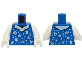 LEGO 973pb5451c01 Dress with Silver and Bright Light Blue Sn