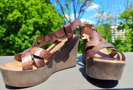 Sandales compensées Primadonna Collection en cuir T39
