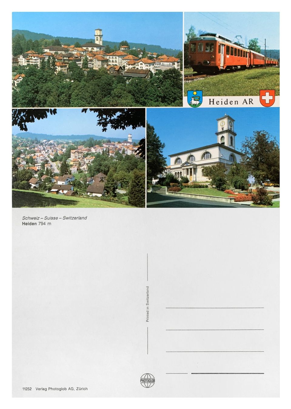 Ansichtskarten: Heiden Rorschach Appenzell Bahn Bergbahn RHB ABDeh 2/4 – Neu (gemäss Beschreibung) aus Bern von AWiBe