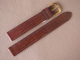 echte Teju Eidechse Lederband 17mm NOS 17x16 extralang braun