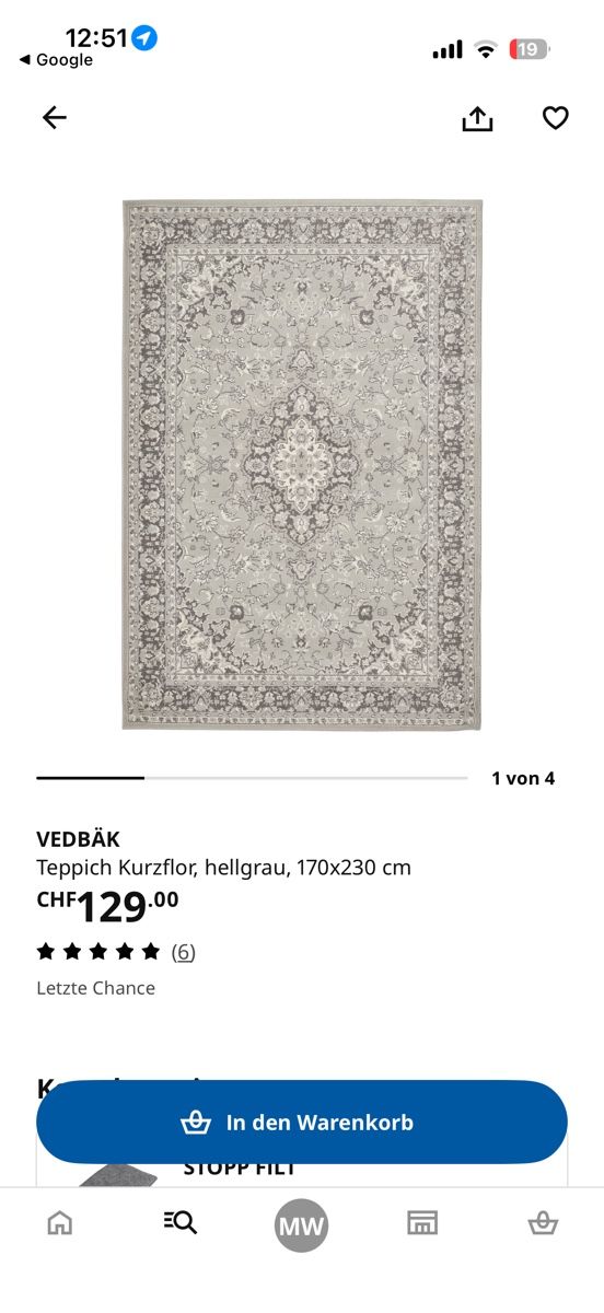 Teppiche: Ikea Teppich Vedbäk – Gebraucht aus Mühlau von kvn_8cmk