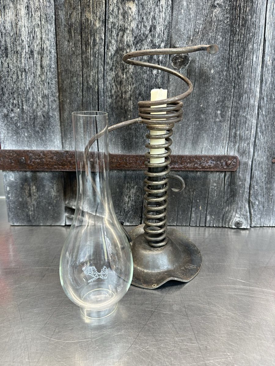 Kerzenständer: Rustikale Kerzenständer Lampe, Vintage, Metall – Gebraucht aus Schwende von weesli 4
