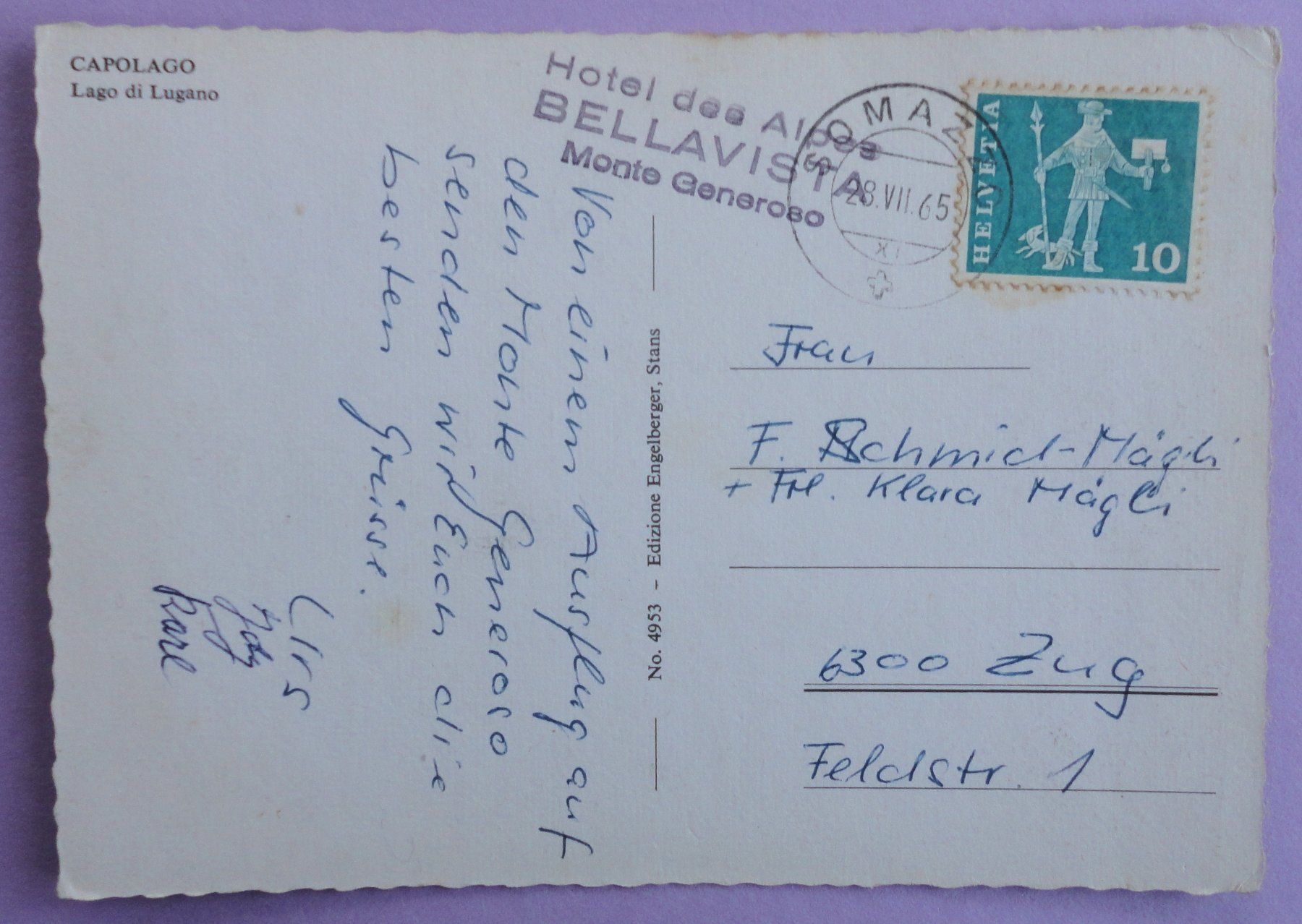 Cartoline postali: Capolago - Lago di Lugano – Usato da Fétigny venduto da Billy2miny 1