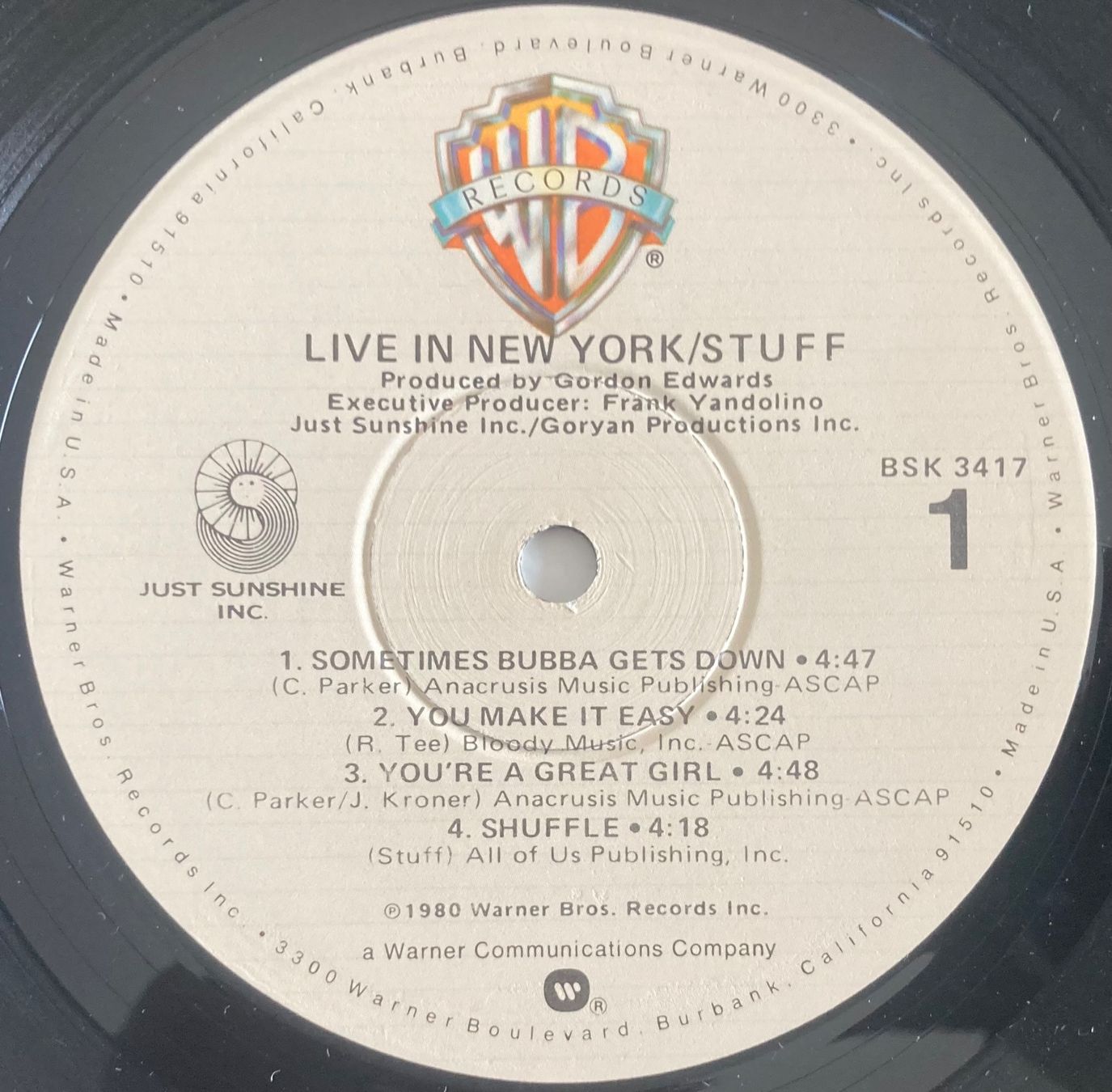 Dischi in vinile: STUFF - LIVE IN NEW YORK – Usato da Poliez-Pittet venduto da Newtown-Records 3
