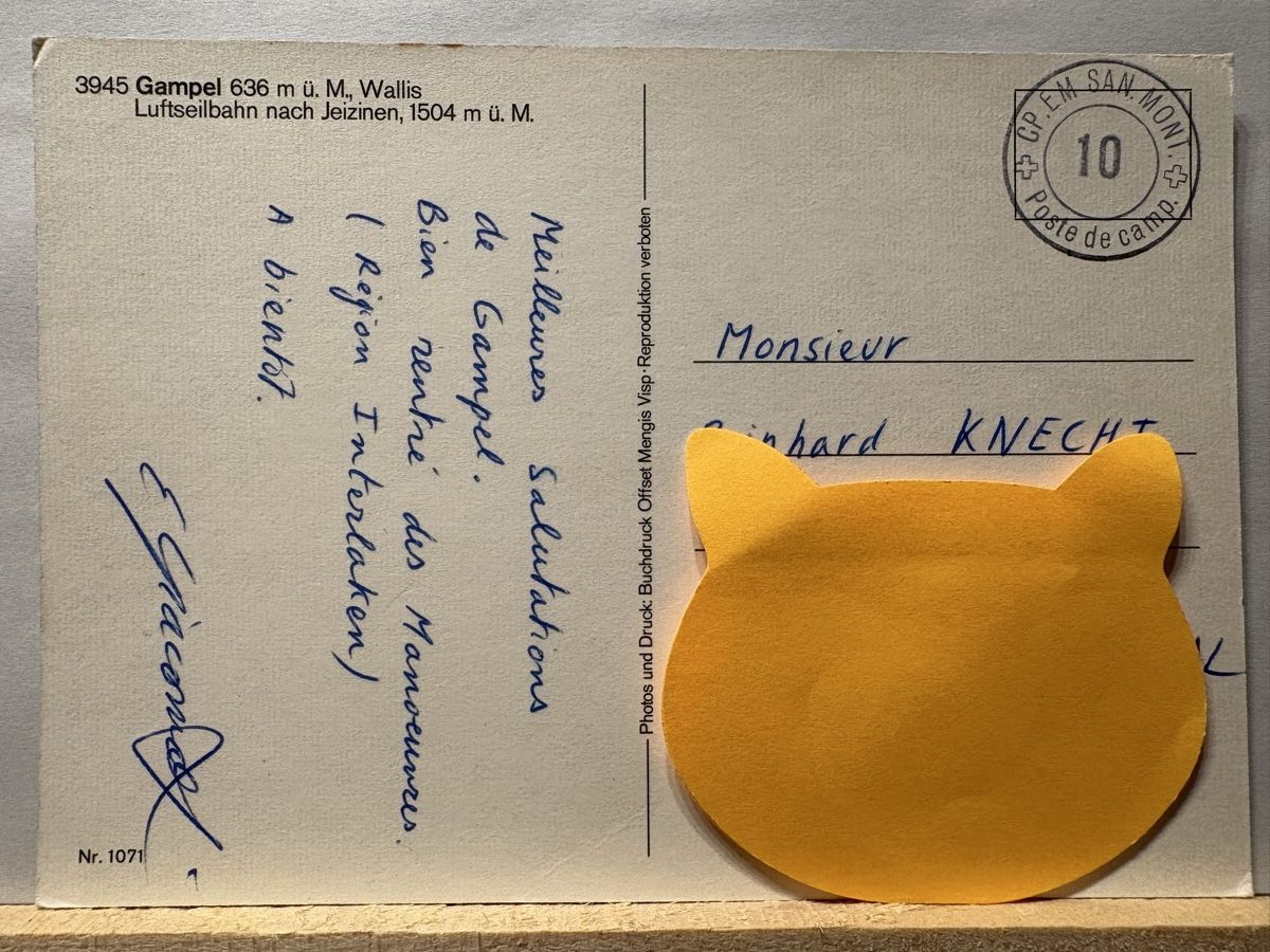 Cartes postales: AK von Gampel – D'occasion à Rümlang par Brieftaube1 1