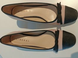 Pumps, Lackleder Rosa/Schwarz Gr.37