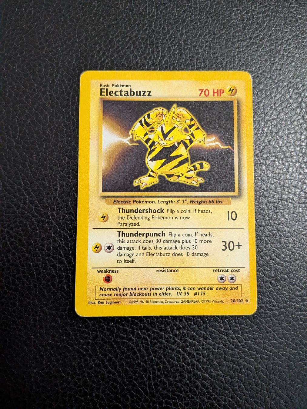 Pokémon Sammelbilder & Trading cards: 1999 Base Set Electabuzz rare 20/102 Ab 1 – Gebraucht aus Paradiso von Pkmn10