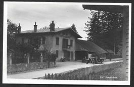 Senarclens Cafe du Tilleul mit Lastwagen Feldpoststempel