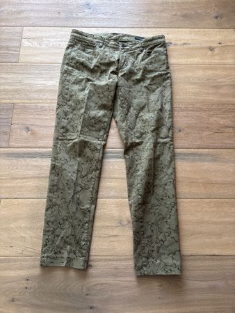 Raffaello Rossi Hose, Gr. 40 Olivgrün mit Muster, Top!