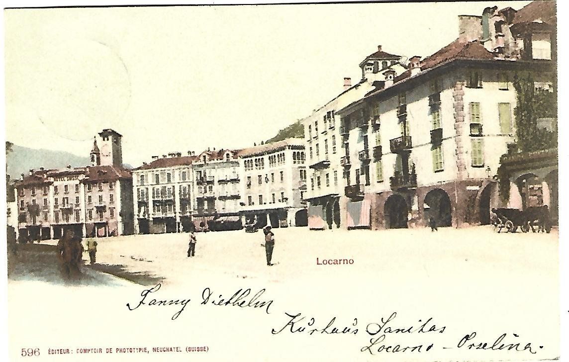 Cartoline postali: Locarno  Dorfplatz – Usato da Wetzikon ZH venduto da Brulu100