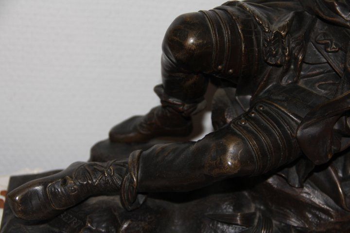 Sculture & Statue: Antique sculpture en bronze signe . – Usato da Praz (Vully) venduto da pikuluka1 5