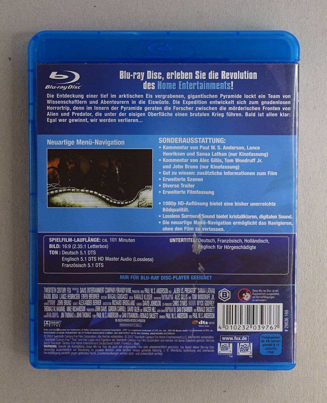 Alle DVDs: Alien vs. Predator - Blu-ray mit Lance Henriksen – Gebraucht aus Sessa von fraenklishop 1