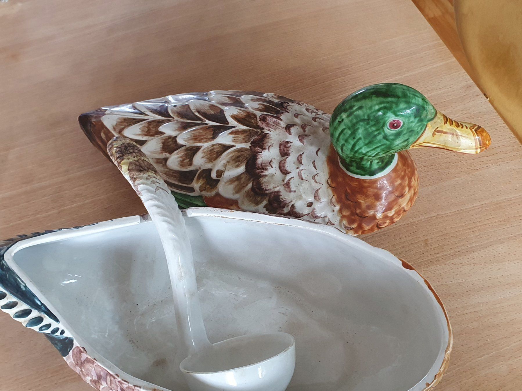 Statuette: Keramik-Ente mit Schöpfkelle – Usato da Muttenz venduto da laprovence 2