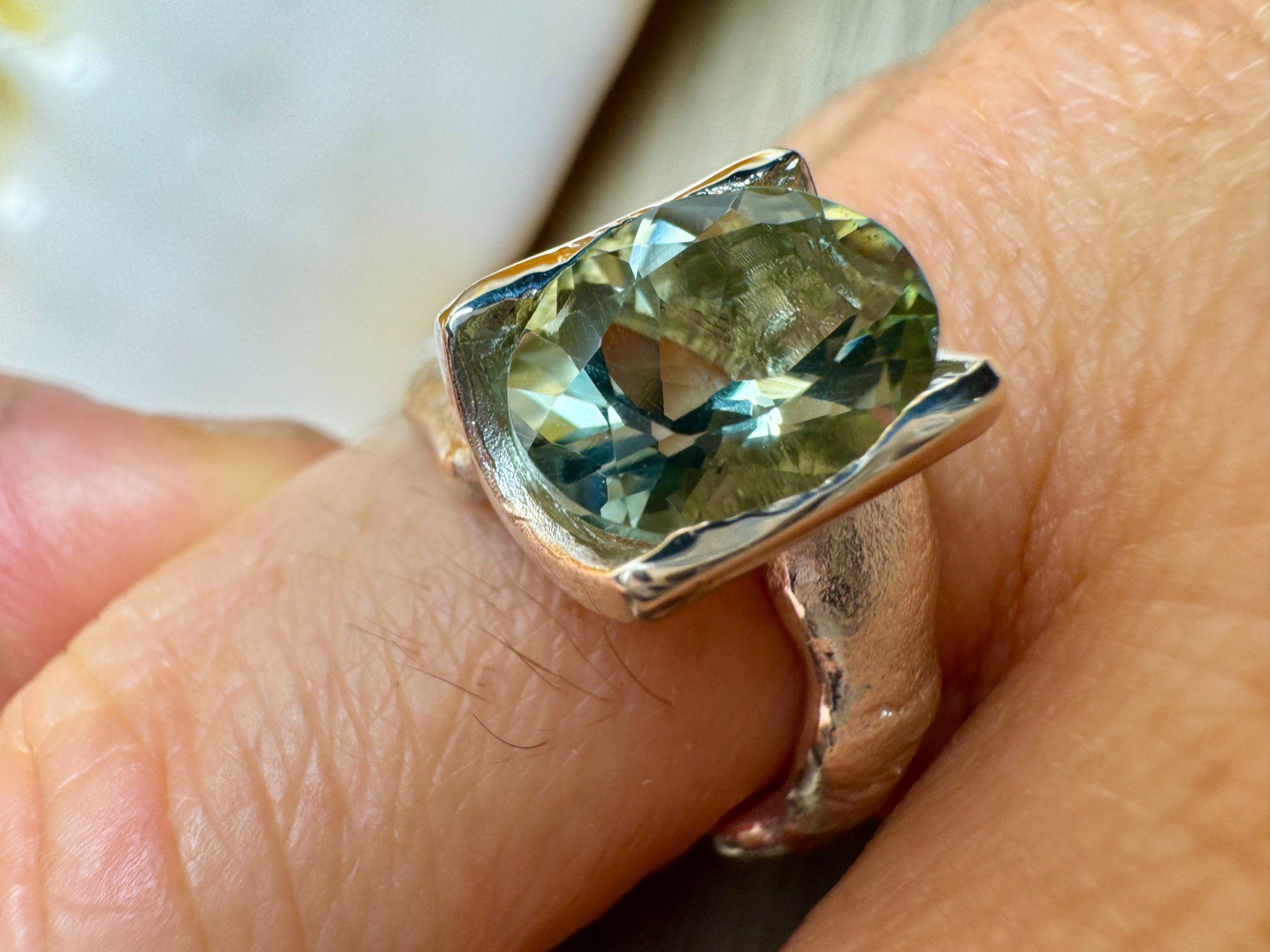 Bagues: Neuer Ring "Fantastic Prasiolith" Ringgrösse 57 – Neuf avec emballage d'origine à Jona par Herzschmiede 5