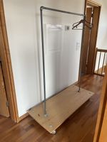 Rolling Clothes Rack - Industrial Style