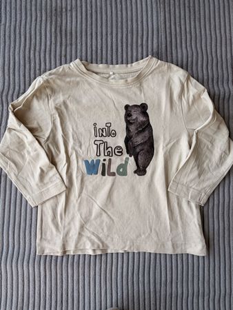 Name it Shirt Grösse 92 Bär Beige Top Zustand Herbst
