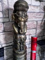 Grosse Schwerer Alte Asiatische Bronze Figur *Ganesha und Ki