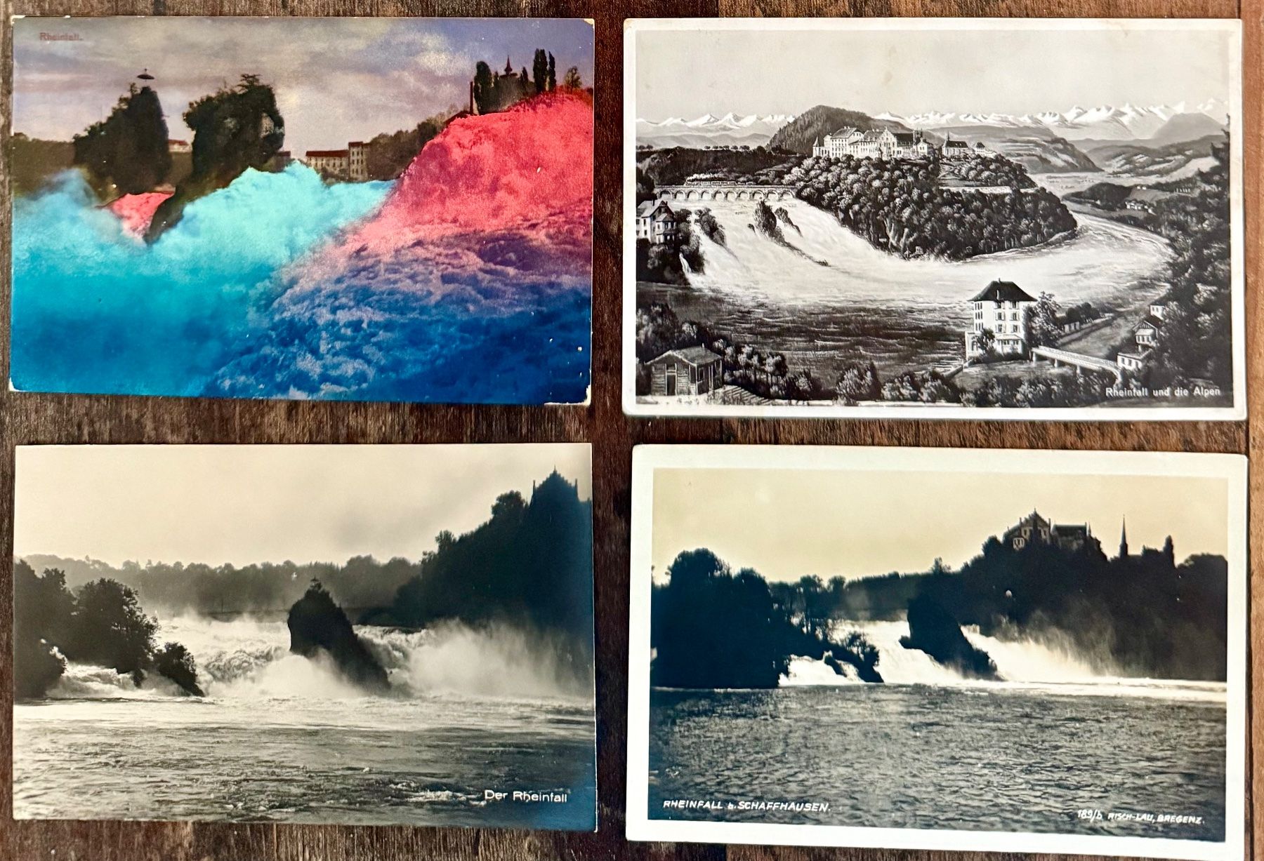 Cartoline postali: AK: 4X Rheinfall – Usato da Lutry venduto da Ediego