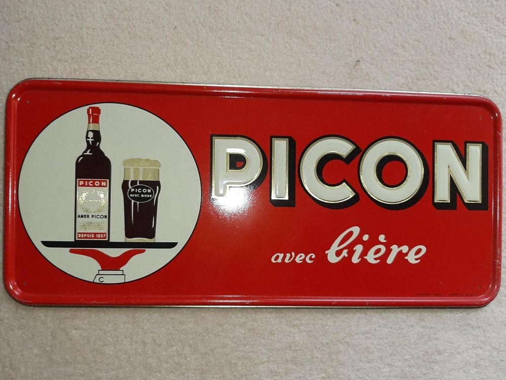 Picon Avec Bière Env 1950 Plaque En Tôle Kaufen Auf Ricardo 